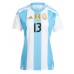 Camiseta Argentina Cristian Romero #13 Primera Equipación Replica Copa America 2024 para mujer mangas cortas